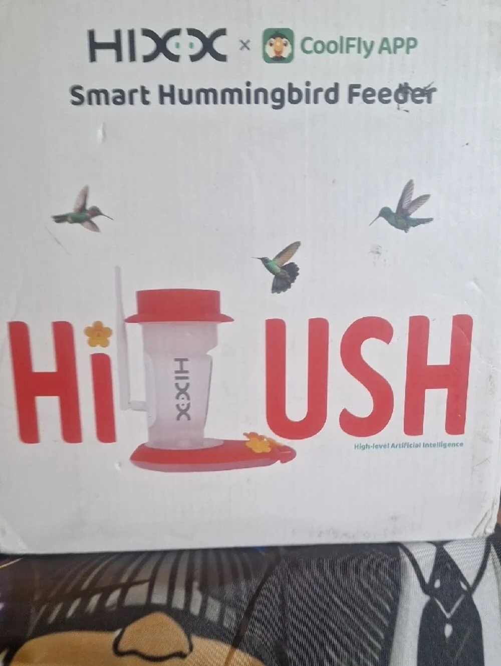 Red Solar Hummingbird Feeder with Camera